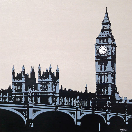 Big Ben London Cityscape Painting