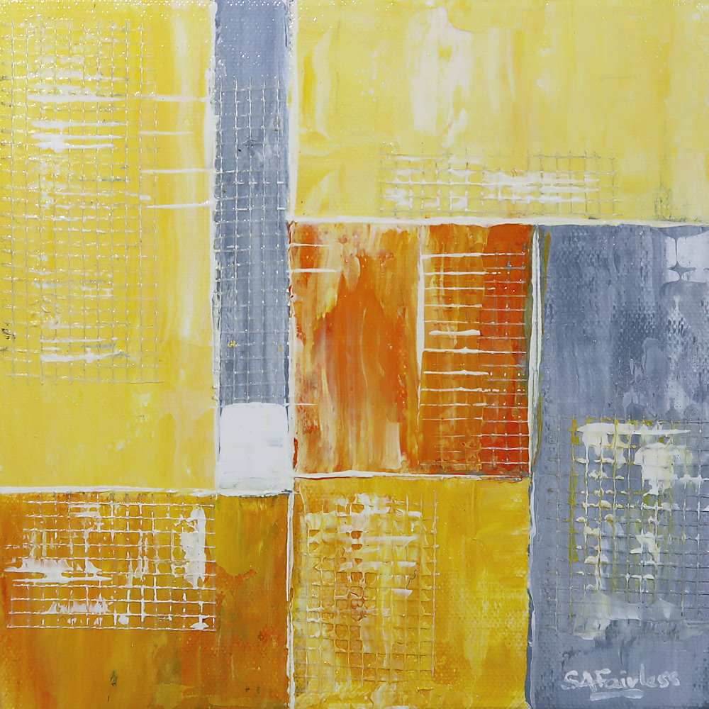Bring me Sunshine bright yellow abstract painting