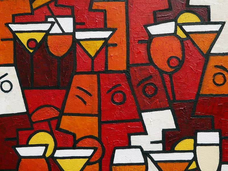 wine art abstract