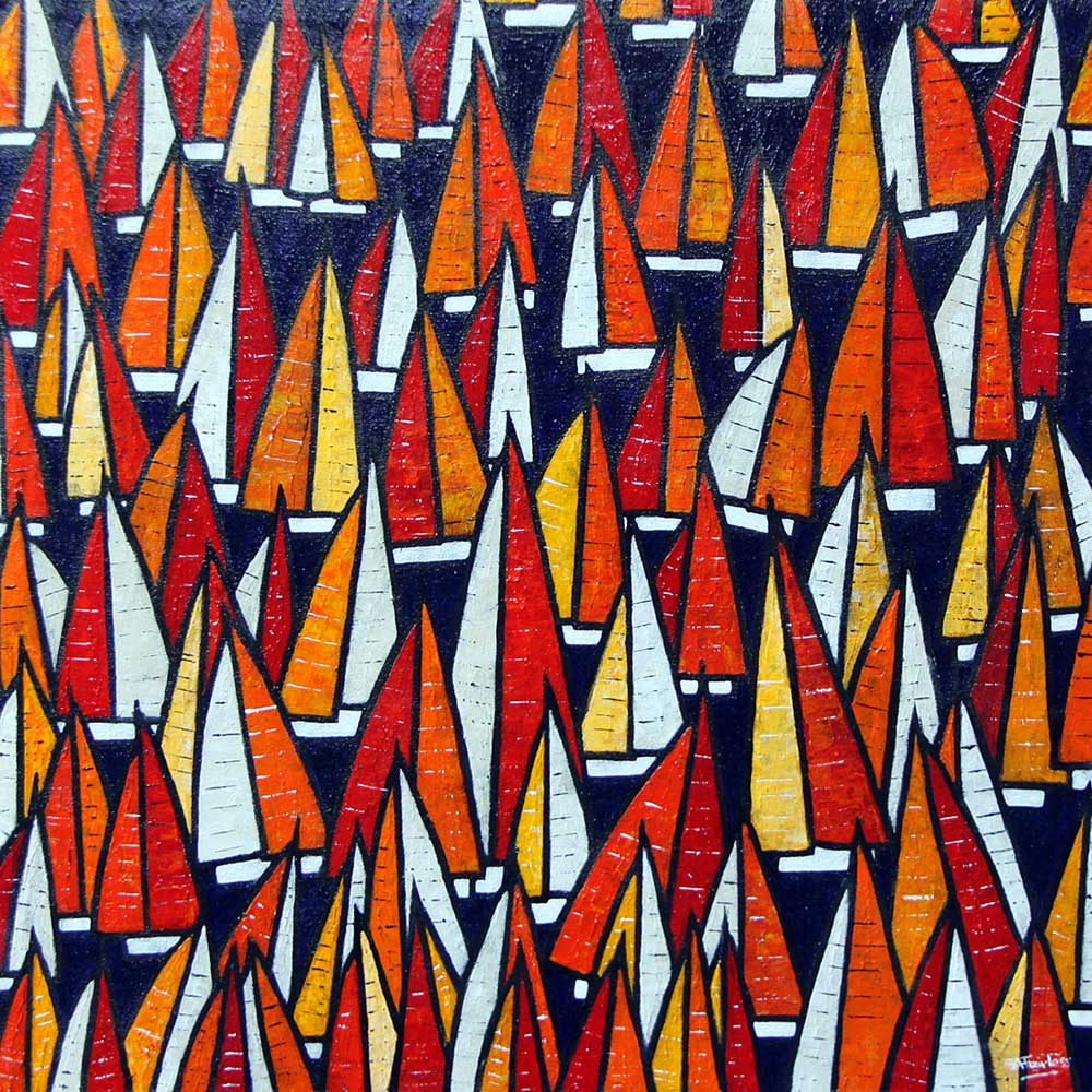 abstract sailing painting