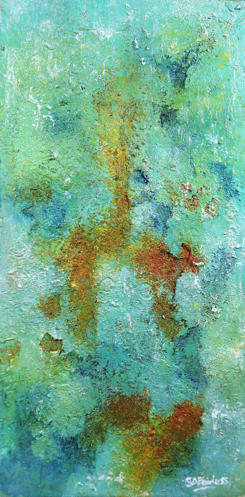Textured organic abstract painting