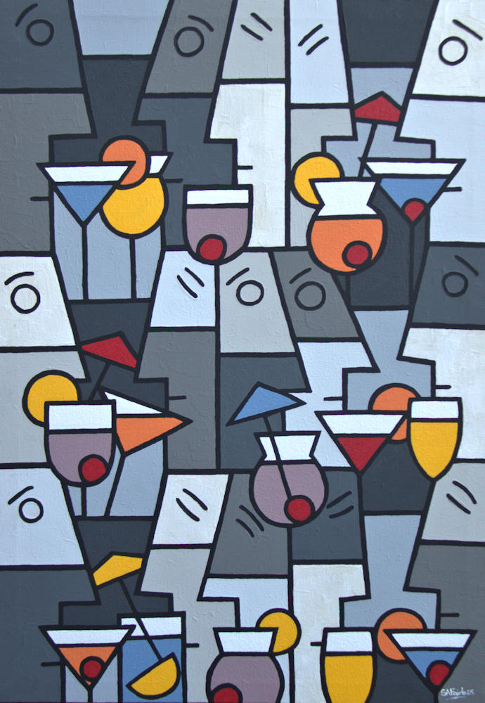 abstract cocktail painting