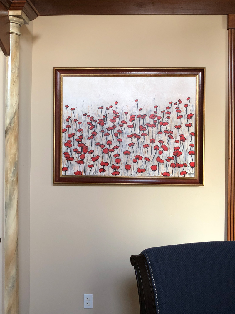Poppies floral painting