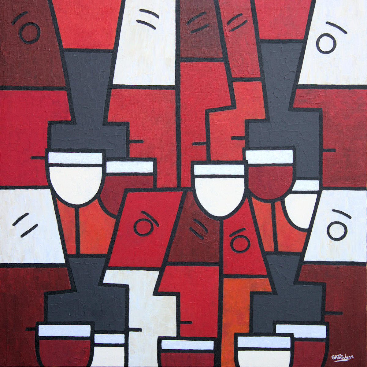 abstract art wine painting