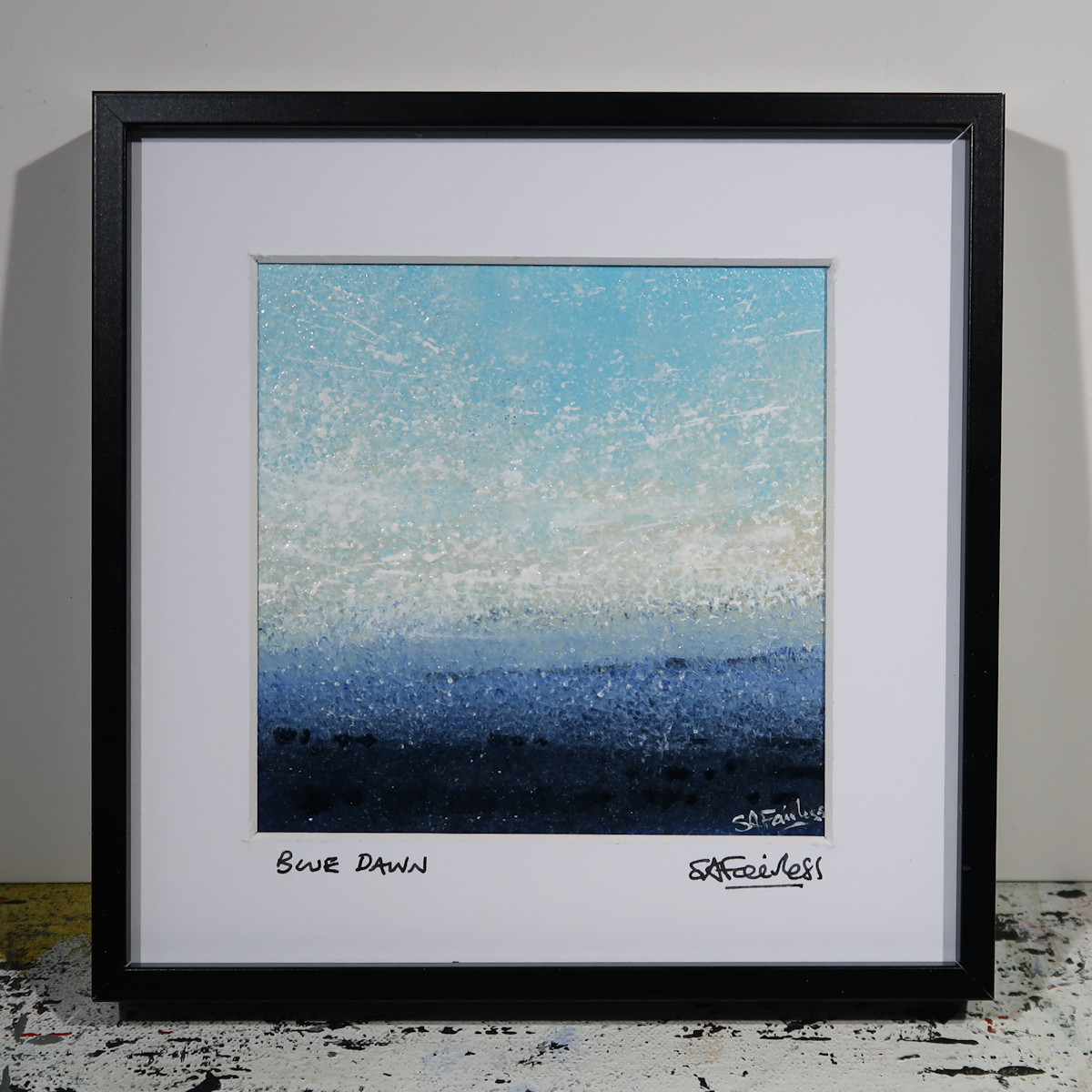 Blue Dawn framed landscape affordable art