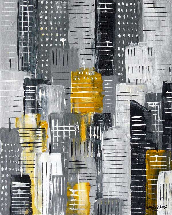 abstract Cityscape Painting