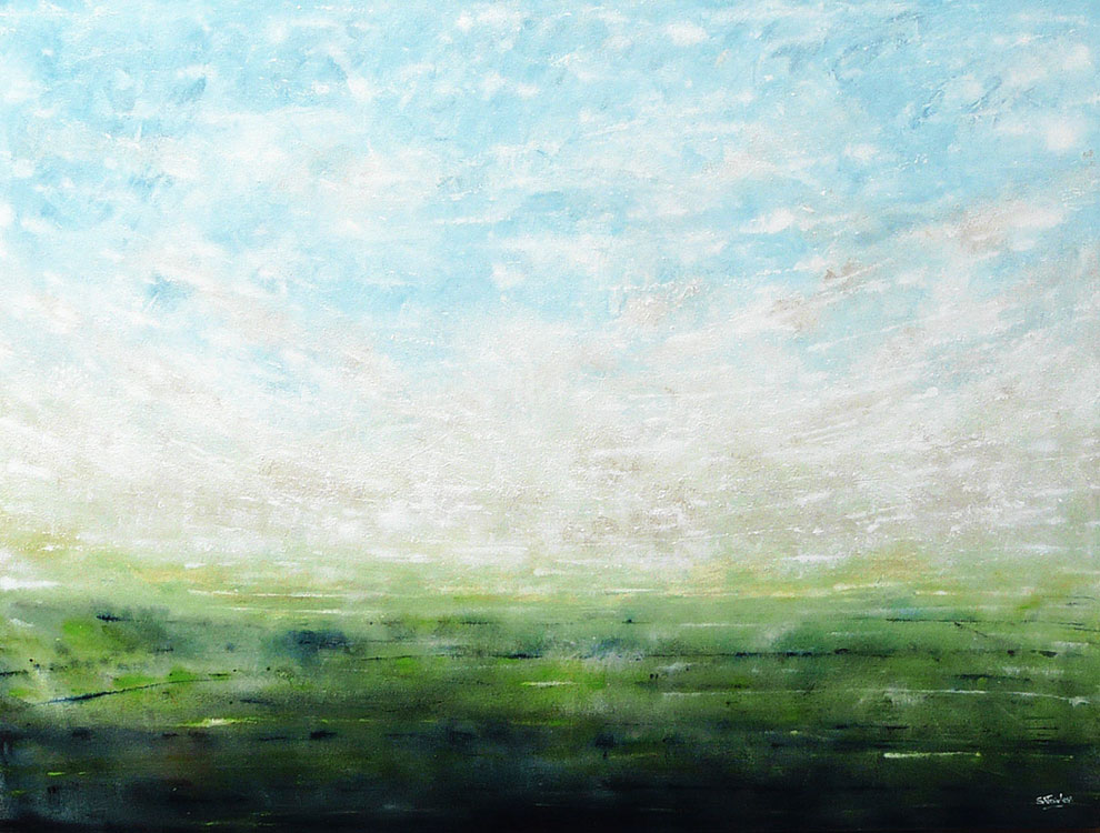large abstract landscape painting