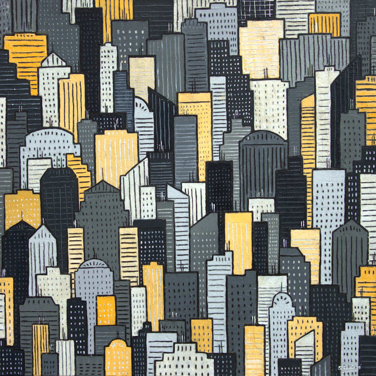 Abstract cityscape Painting