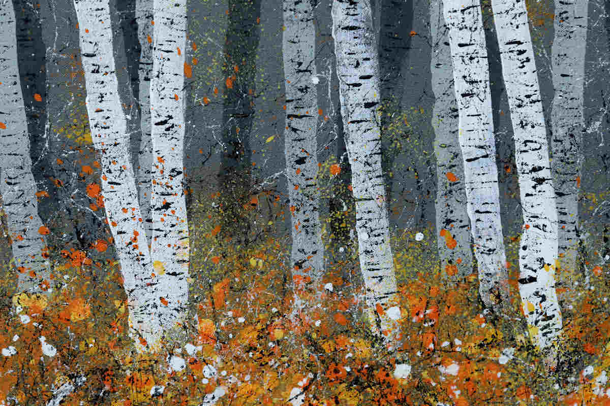 Silver Birch painting