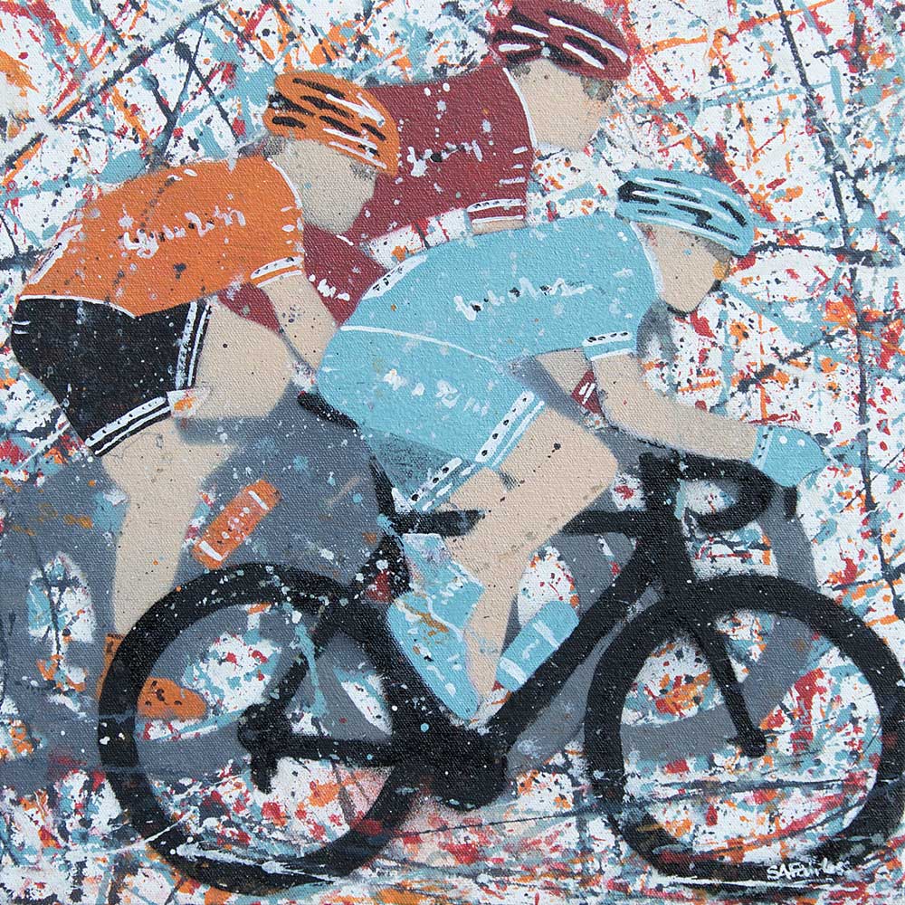 cycling abstract painting