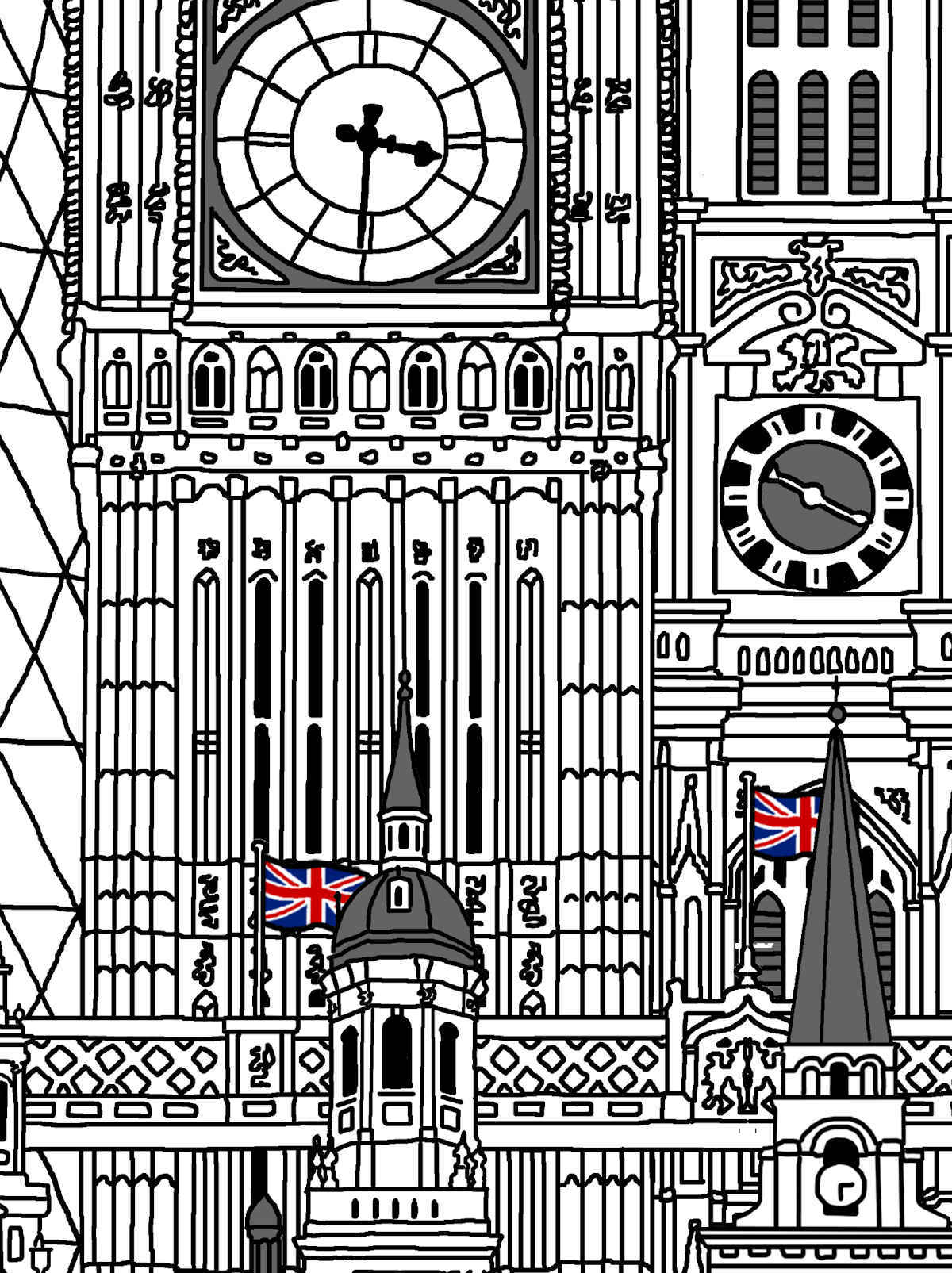 Print of London cityscape