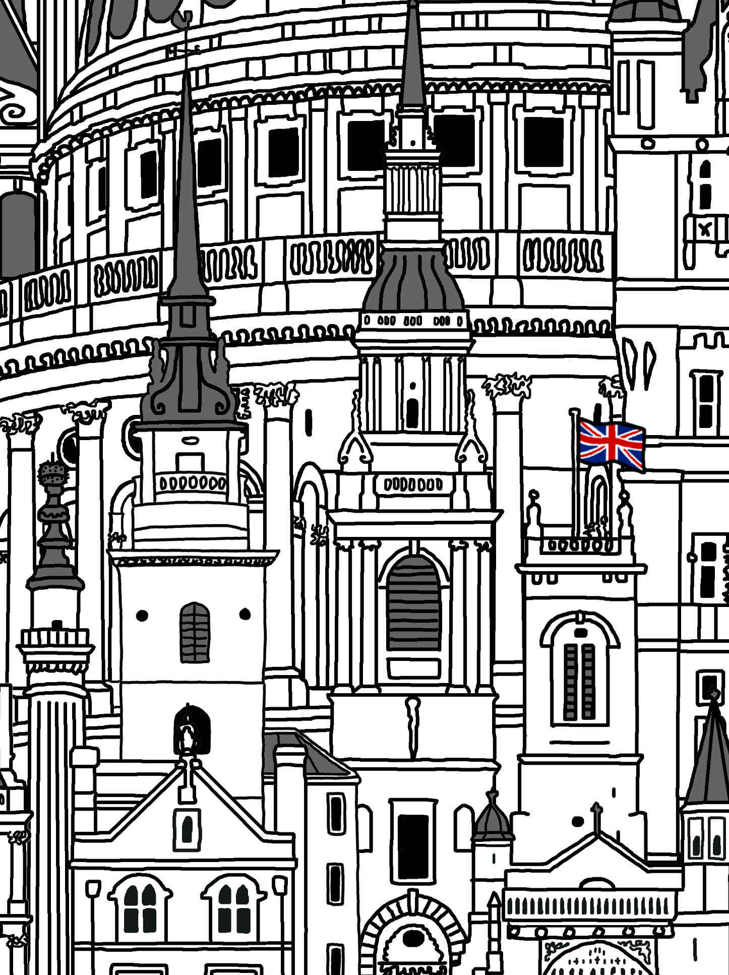 Print of London Buildings