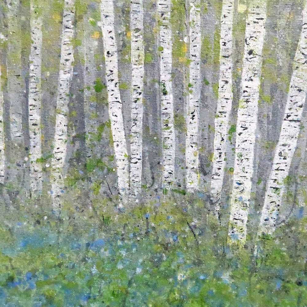 silver birch painting