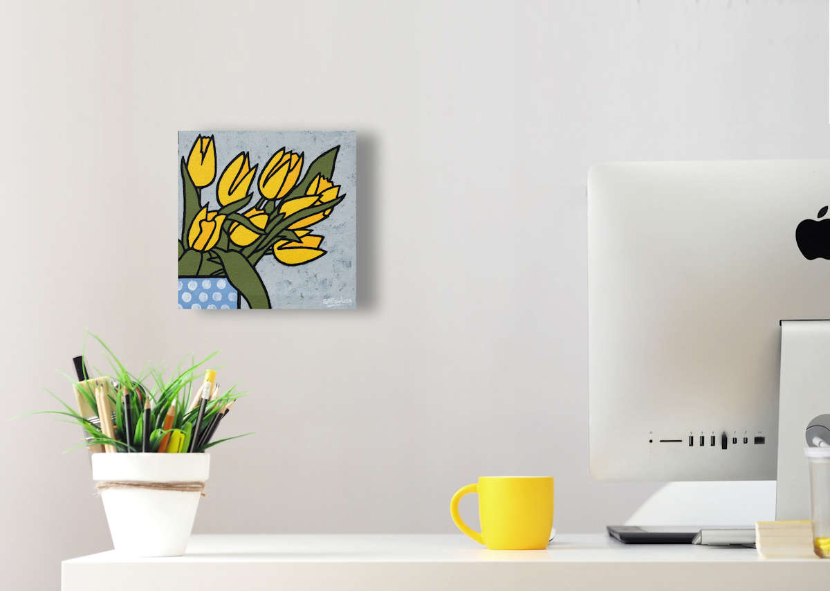 spring tulips painting